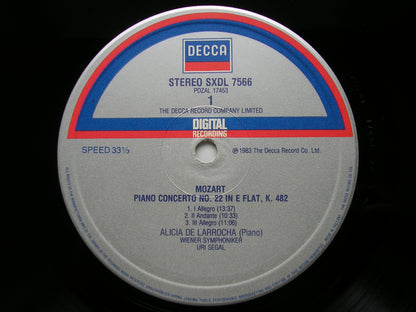 MOZART: PIANO CONCERTOS Nos. 22 & 19      DE LARROCHA / VIENNA SYMPHONY / SEGAL     SXDL 7566