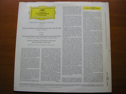 MOZART: PIANO CONCERTOS Nos 6  &  22          GEZA ANDA / CAMERATA ACADEMICA DES SALZBURGER MOZARTEUMS    138 824