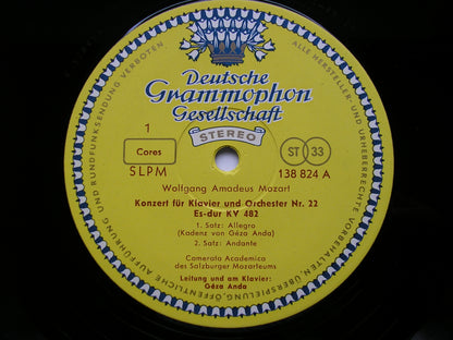 MOZART: PIANO CONCERTOS Nos 6  &  22          GEZA ANDA / CAMERATA ACADEMICA DES SALZBURGER MOZARTEUMS    138 824