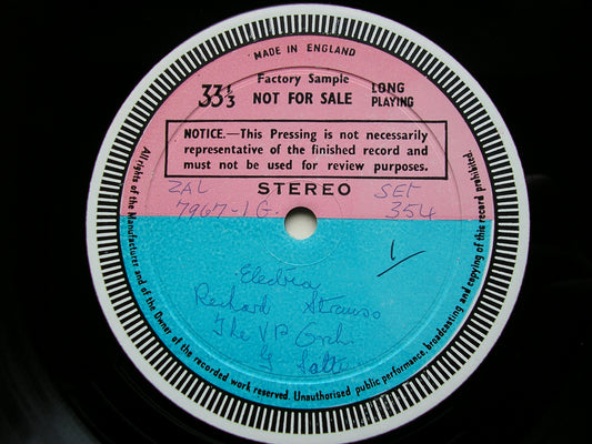 STRAUSS: ELEKTRA   NILSSON / RESNIK / KRAUSE / VIENNA PHILHARMONIC / SOLTI    2LP    test pressing    SET 354 - 5