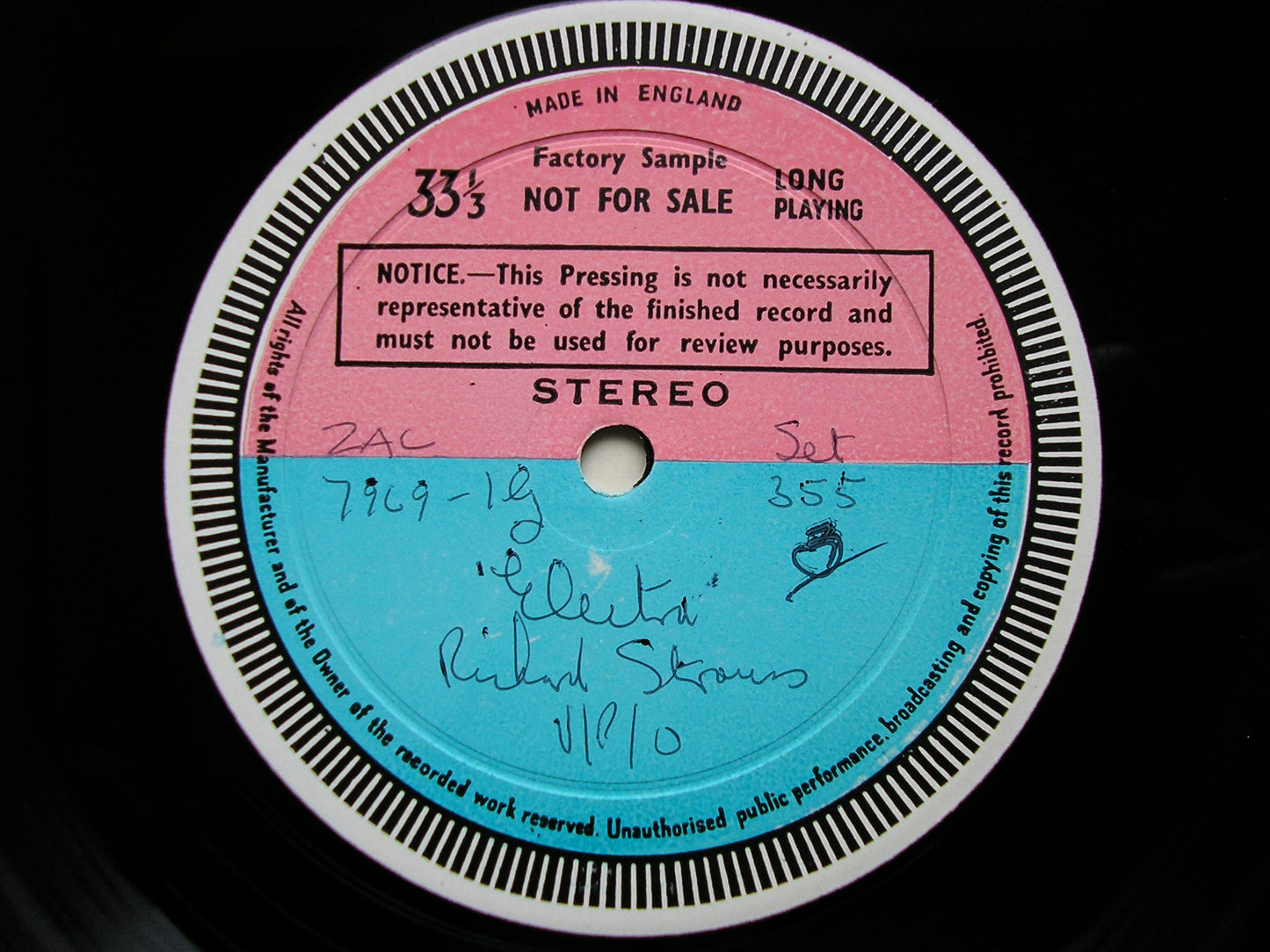 STRAUSS: ELEKTRA   NILSSON / RESNIK / KRAUSE / VIENNA PHILHARMONIC / SOLTI    2LP    test pressing    SET 354 - 5