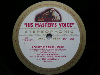FRANCK: SYMPHONY in D      BEECHAM / FRENCH NATIONAL RADIO ORCHESTRA      ASD 458
