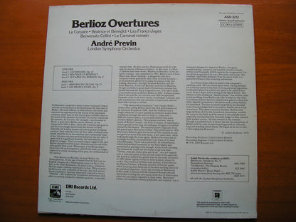 BERLIOZ: OVERTURES     ANDRE PREVIN / LONDON SYMPHONY       ASD 3212