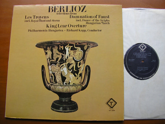 BERLIOZ: KING LEAR Overture / LES TROYENS Ballet Music / LA DAMNATION DE FAUST excerpts      PHILHARMONIA HUNGARICA / KAPP     QTV 34696