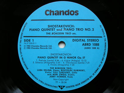 SHOSTAKOVICH: PIANO QUINTET in G / PIANO TRIO No. 2     ZWEIG / HORNER / THE BORODIN TRIO     ABRD 1088