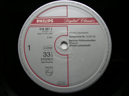 LUTOSLAWSKI: SYMPHONY No. 3 / LES ESPACES DU SOMMEIL FISCHER-DIESKAU / BPO / LUTOSLAWSKI 416 387-1
