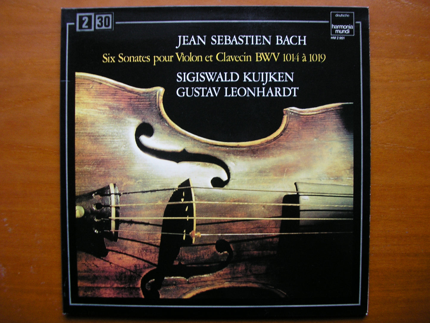 BACH: SIX SONATAS FOR VIOLIN & HARPSICHORD BWV 1014-1019      KUIJKEN / LEONHARDT   2LP    HM 2.901
