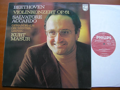 BEETHOVEN: VIOLIN CONCERTO     ACCARDO / LEIPZIG GEWANDHAUS / MASUR      9500 407