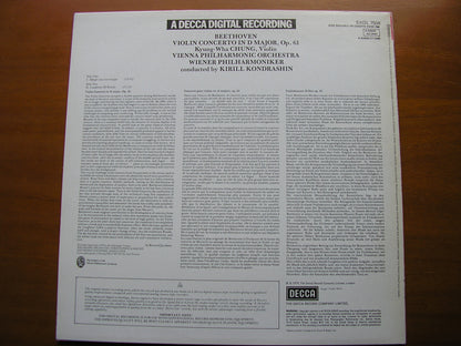 BEETHOVEN: VIOLIN CONCERTO      KYUNG WHA-CHUNG / VIENNA PHILHARMONIC / KONDRASHIN     SXDL 7508