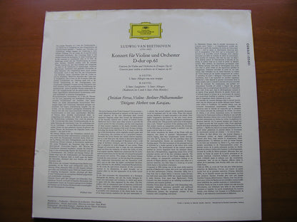 BEETHOVEN: VIOLIN CONCERTO     FERRAS / BERLIN PHILHARMONIC / KARAJAN     139 021