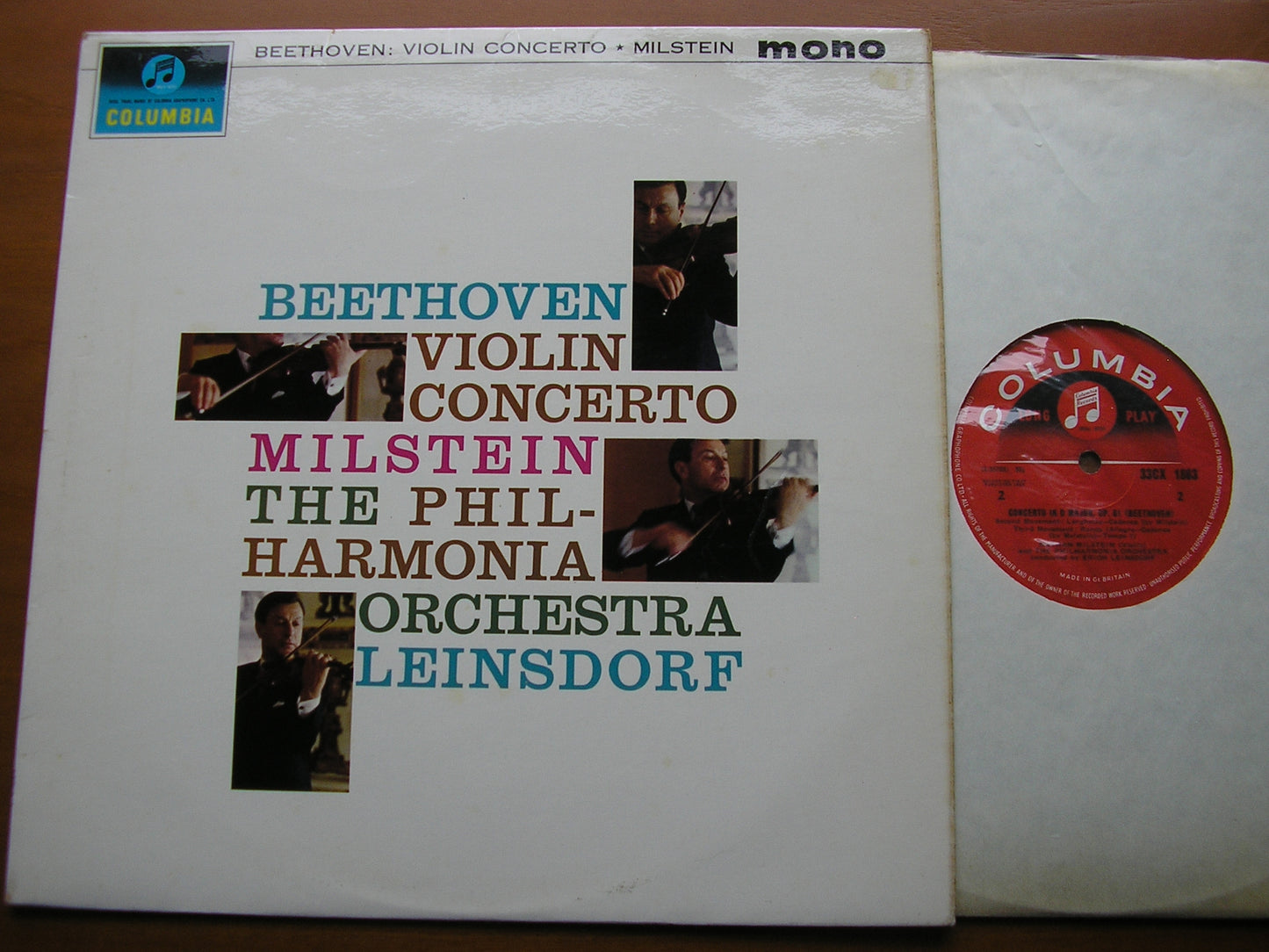 BEETHOVEN: VIOLIN CONCERTO     MILSTEIN / PHILHARMONIA / LEINSDORF    33CX 1863