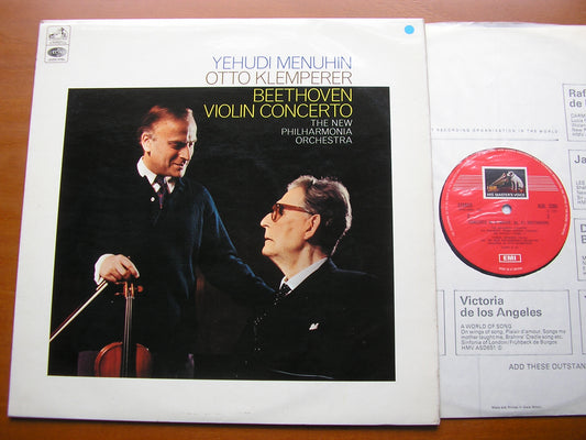 BEETHOVEN: VIOLIN CONCERTO     MENUHIN / NEW PHILHARMONIA / KLEMPERER      ASD 2285