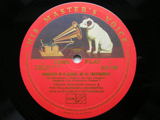 BEETHOVEN: VIOLIN CONCERTO        MENUHIN / PHILHARMONIA / FURTWANGLER     ALP 1100