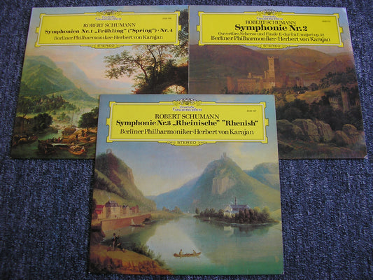SCHUMANN: THE FOUR SYMPHONIES / OVERTURE, SCHERZO & FINALE Op. 52      KARAJAN / BERLIN PHILHARMONIC  3LP