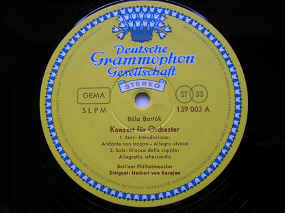 BARTOK: CONCERTO FOR ORCHESTRA      KARAJAN / BERLIN PHILHARMONIC     139 003