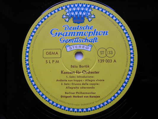 BARTOK: CONCERTO FOR ORCHESTRA      KARAJAN / BERLIN PHILHARMONIC     139 003