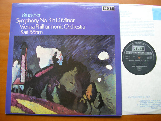 BRUCKNER: SYMPHONY No. 3      BOHM / VIENNA PHILHARMONIC      SXL 6505