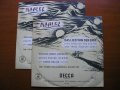 MAHLER: DAS LIED VON DER ERDE / 3 RUCKERT SONGS     FERRIER / PATZAK / VIENNA PHILHARMONIC ORCHESTRA / WALTER     LXT 2721 / 2
