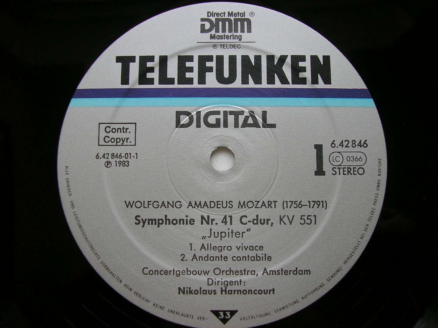 MOZART: SYMPHONY No. 41 'Jupiter'     HARNONCOURT / CONCERTGEBOUW ORCHESTRA   6.42846