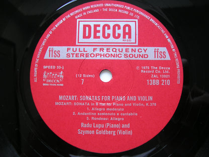 MOZART: SONATAS FOR PIANO & VIOLIN      RADU LUPU / SZYMON GOLDBERG     13 BB 207/12