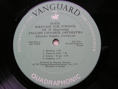 DVORAK: SERENADE FOR STRINGS / ARENSKY: TCHAIKOVSKY VARIATIONS    SOMARY / ENGLISH CHAMBER ORCHESTRA   VSQ 30011