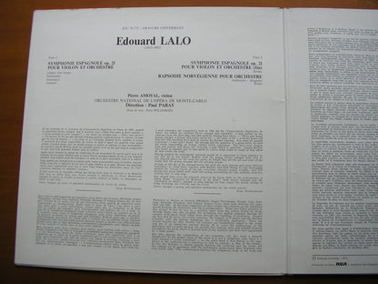 LALO: SYMPHONIE ESPAGNOLE / RHAPSODIE NORVEGIENNE    AMOYAL / MONTE CARLO OPERA ORCHESTRA / PARAY    STU 70771