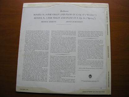 BEETHOVEN: SONATAS FOR VIOLIN & PIANO 'Kreutzer' Op. 47 / 'Spring' Op. 24     SZERYNG / RUBINSTEIN     SB 2084