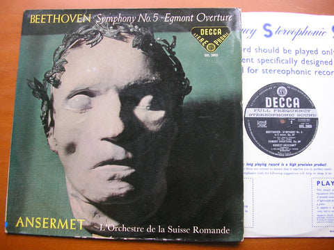 BEETHOVEN: SYMPHONY No. 5 / EGMONT OVERTURE     ANSERMET / SUISSE ROMANDE    SXL 2003