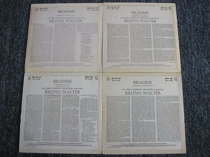 BRAHMS: THE FOUR SYMPHONIES / TWO OVERTURES    BRUNO WALTER / COLUMBIA SYMPHONY  SABL 181 - 184
