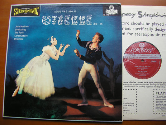 ADAM: GISELLE     PARIS CONSERVATOIRE ORCHESTRA / MARTINON    CS 6098