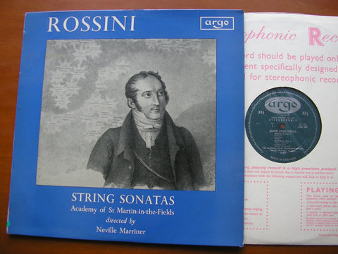 ROSSINI: STRING SONATAS Nos. 1 / 3 / 5 / 6    NEVILLE MARRINER / ACADEMY OF SAINT MARTIN IN THE FIELDS    ZRG 506