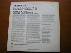 SCHUBERT: DUO FOR VIOLIN & PIANO D.574 / THREE SONATINAS    SUK / BUCHBINDER   HQS 1291