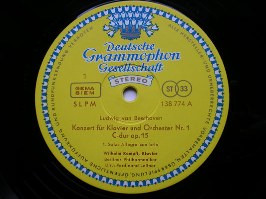 BEETHOVEN: PIANO CONCERTO No. 1    KEMPFF / BERLIN PHILHARMONIC / LEITNER    138 774