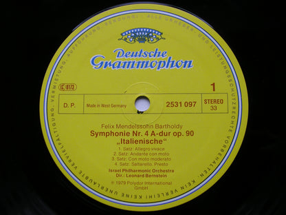 MENDELSSOHN: SYMPHONIES Nos. 4 & 5     BERNSTEIN / ISRAEL PHILHARMONIC ORCHESTRA    2531 097