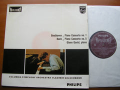 BEETHOVEN: PIANO CONCERTO No. 1 / BACH: PIANO CONCERTO No. 5     GOULD / COLUMBIA SYMPHONY / GOLSCHMANN     SABL 107