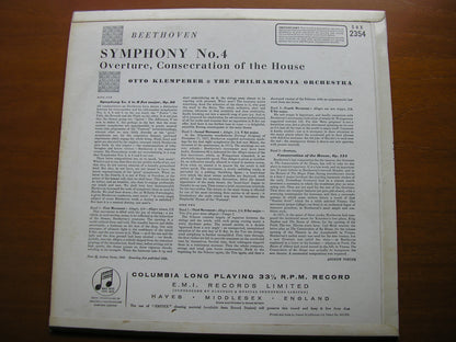 SAX 2354  BEETHOVEN: SYMPHONY No. 4 / OVERTURE Consecration of the House    OTTO KLEMPERER / PHILHARMONIA