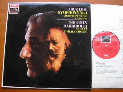 BRAHMS: SYMPHONY No. 4 / ACADEMIC FESTIVAL OVERTURE     BARBIROLLI / VIENNA PHILHARMONIC     ASD 2433