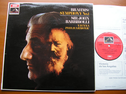 BRAHMS: SYMPHONY No. 1   BARBIROLLI / VIENNA PHILHARMONIC    ASD 2401