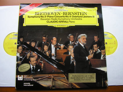 BEETHOVEN: SYMPHONY No. 5 / PIANO CONCERTO No. 4 / LEONORA No. 3    ARRAU / BAVARIAN RADIO SYMPHONY / BERNSTEIN     2721 153