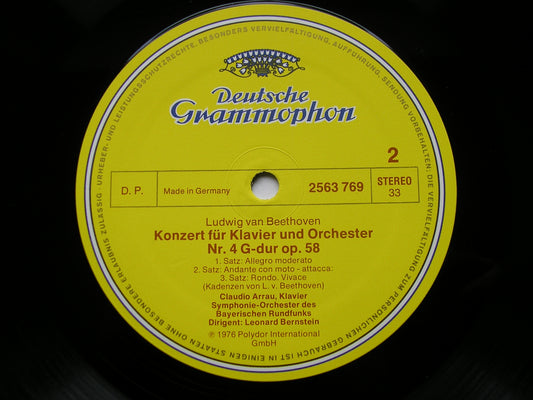 BEETHOVEN: SYMPHONY No. 5 / PIANO CONCERTO No. 4 / LEONORA No. 3    ARRAU / BAVARIAN RADIO SYMPHONY / BERNSTEIN     2721 153