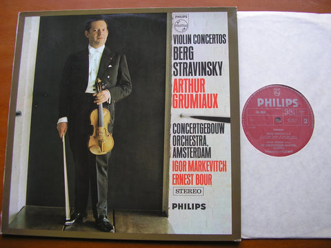 BERG & STRAVINSKY: VIOLIN CONCERTOS    GRUMIAUX / CONCERTGEBOUW / BOUR / MARKEVITCH     SAL 3650