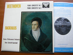 BEETHOVEN: PIANO CONCERTOS Nos. 1 & 2    BACKHAUS / VIENNA PHILHARMONIC / SCHMIDT-ISSERSTEDT   SXL 2178