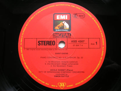 SAINT-SAENS: PIANO CONCERTO No. 2 / LISZT: PIANO CONCERTO No. 1    OUSSET / CITY OF BIRMINGHAM SYMPHONY / RATTLE     ASD 4307