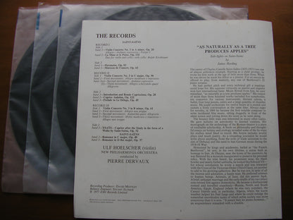 SAINT-SAENS: THE THREE VIOLIN CONCERTOS / HAVANAISE / INTRODUCTION & RONDO   ULF HOELSCHER / NEW PHILHARMONIA / PIERRE DERVAUX   SLS 5103