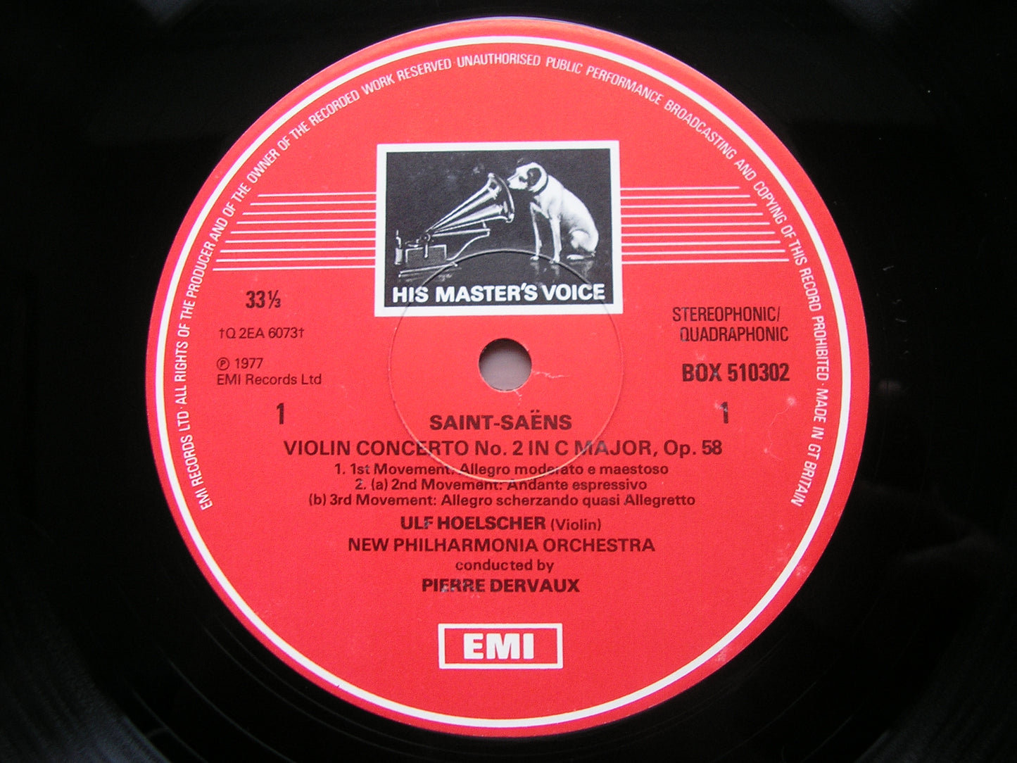 SAINT-SAENS: THE THREE VIOLIN CONCERTOS / HAVANAISE / INTRODUCTION & RONDO   ULF HOELSCHER / NEW PHILHARMONIA / PIERRE DERVAUX   SLS 5103