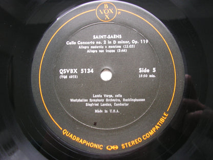 SAINT-SAENS: ALL THE WORKS FOR VIOLIN & ORCHESTRA / CELLO & ORCHESTRA    RUGGIERO RICCI / LASZLO VARGA / FROMENT / PETERS / CAO     QSVBX 5134