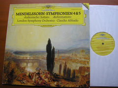 MENDELSSOHN: SYMPHONIES Nos. 4 'Italian'  &  5 'Reformation'      ABBADO / LONDON SYMPHONY   415 974