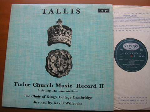 TALLIS: TUDOR CHURCH MUSIC The Lamentations of Jeremiah / Sancte Deus   CHOIR OF KING'S COLLEGE, CAMBRIDGE / DAVID WILLCOCKS    ZRG 5479