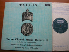 TALLIS: TUDOR CHURCH MUSIC The Lamentations of Jeremiah / Sancte Deus   CHOIR OF KING'S COLLEGE, CAMBRIDGE / DAVID WILLCOCKS    ZRG 5479