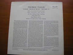 TALLIS: TUDOR CHURCH MUSIC The Lamentations of Jeremiah / Sancte Deus   CHOIR OF KING'S COLLEGE, CAMBRIDGE / DAVID WILLCOCKS    ZRG 5479